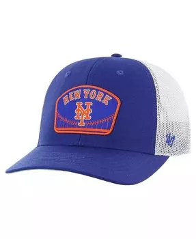Мужская регулируемая шляпа Royal New York Mets в стиле ретро с региональной нашивкой Trucker '47 Brand, синий
