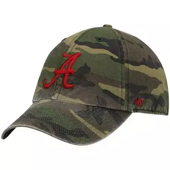 Мужская регулируемая шляпа с камуфляжным принтом '47 Alabama Crimson Tide Clean Up Core