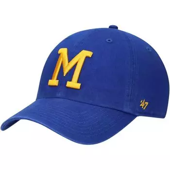Мужская регулируемая шляпа с логотипом Royal Milwaukee Brewers 1970 '47 Cooperstown Collection
