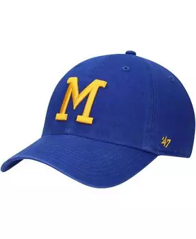 Мужская регулируемая шляпа с логотипом Royal Milwaukee Brewers 1970 Cooperstown Collection '47 Brand