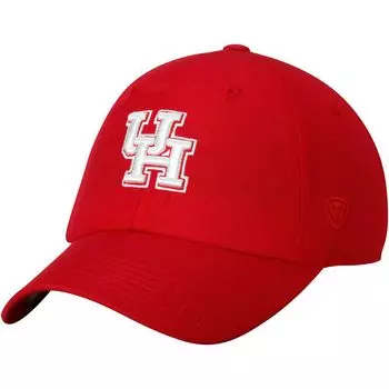 Мужская регулируемая шляпа с логотипом Top of the World Red Houston Cougars Primary
