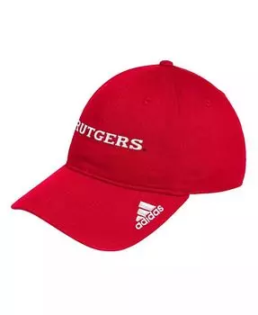 Мужская регулируемая шляпа Scarlet Rutgers Scarlet Knights с надписью в раздевалке Adidas, красный