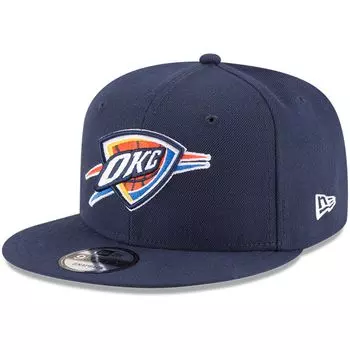 Мужская регулируемая шляпа Snapback New Era Navy Oklahoma City Thunder Official Team Color 9FIFTY