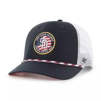 Мужская регулируемая шляпа темно-синего цвета '47 San Diego Padres Union с нашивкой Trucker