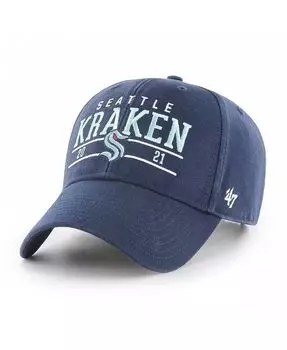 Мужская регулируемая шляпа темно-синего цвета Seattle Kraken Centerline MVP '47 Brand, синий
