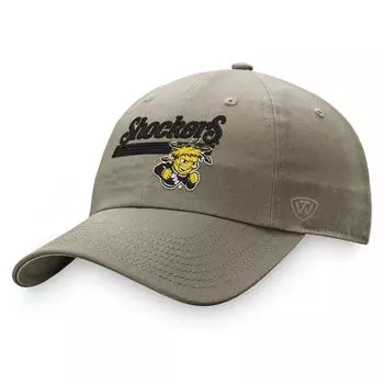 Мужская регулируемая шляпа Top of the World цвета хаки Wichita State Shockers