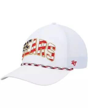 Мужская регулируемая шляпа Trucker White Chicago Bears Hitch '47 со звездами и полосками '47 Brand