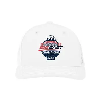 Мужская регулируемая шляпа Zephyr White Villanova Wildcats 2022 Big East, мужская баскетбольная конференция, турнир, чемпионы, раздевалка