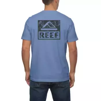 Мужская резиновая футболка с графическим принтом Reef, цвет steel blue