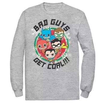 Мужская рождественская футболка DC Comics «Лига справедливости Bad Guys Get Coal» Licensed Character