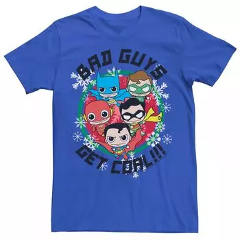 Мужская рождественская футболка DC Comics «Лига справедливости Bad Guys Get Coal» Licensed Character