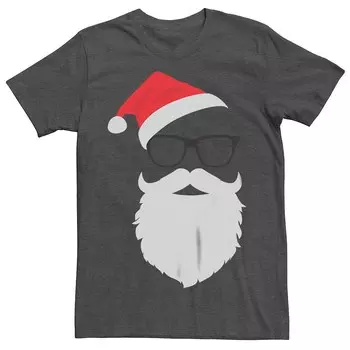 Мужская рождественская футболка Hipster Santa с рисунком Licensed Character, цвет Charcoal Heather