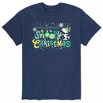 Мужская рождественская футболка Peanuts Snoopy Licensed Character