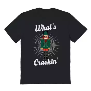 Мужская рождественская футболка с принтом What Cracker Licensed Character, черный