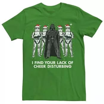 Мужская рождественская футболка Vader Trooper Lack Cheer со звездными войнами Licensed Character