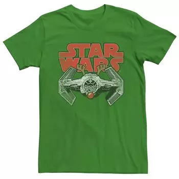 Мужская рождественская футболка «Звездные войны Рудольф TIE Fighter» Licensed Character
