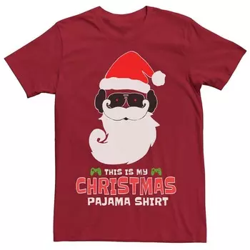Мужская рождественская рубашка My Pajama, футболка с рисунком Санта-Клауса Licensed Character, цвет Cardinal