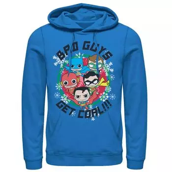 Мужская рождественская толстовка с капюшоном «Лига справедливости DC Comics Bad Guys Get Coal» Licensed Character