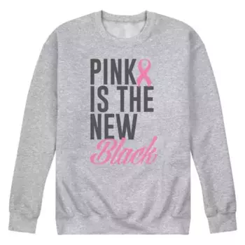 Мужская розовая флисовая толстовка "Pink is the new black" Licensed Character, серый