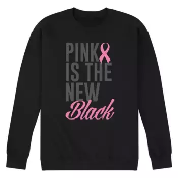 Мужская розовая флисовая толстовка "Pink is the new black" Licensed Character, черный