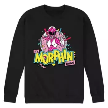 Мужская розовая флисовая толстовка Power Rangers Morphin Time Licensed Character, черный