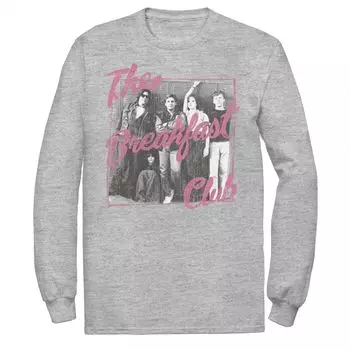 Мужская розовая футболка Breakfast Club с текстом для групповой фотографии Licensed Character