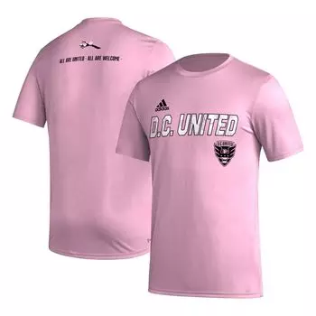Мужская розовая футболка DC United Team с крючками AEROREADY adidas