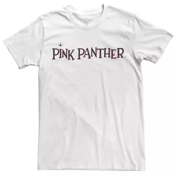Мужская розовая футболка с логотипом Pink Panther Title Licensed Character