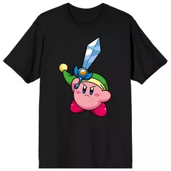 Мужская розовая футболка с мечом Kirby Mochi Licensed Character