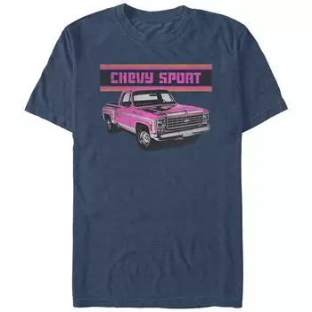 Мужская розовая футболка с рисунком грузовика Chevy Sport Licensed Character, цвет Navy Heather