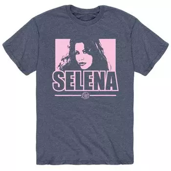 Мужская розовая футболка Selena Quintanilla с блоками Licensed Character