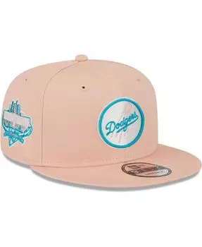 Мужская розовая кепка Snapback Los Angeles Dodgers Sky Aqua Undervisor 9FIFTY Snapback New Era