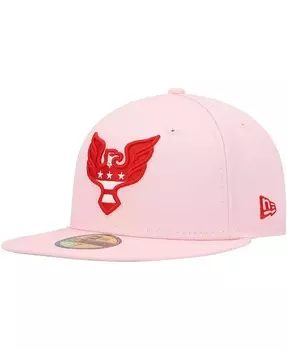 Мужская розовая приталенная шляпа DC United Pastel Pack 59FIFTY New Era