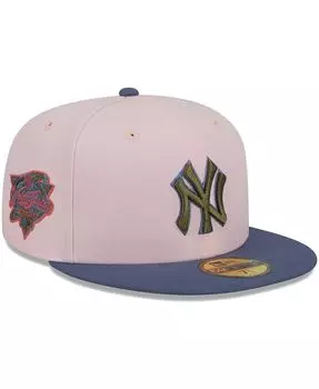 Мужская розовая, синяя приталенная шляпа New York Yankees Olive Undervisor 59FIFTY New Era
