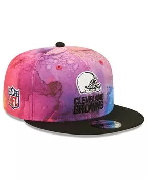Мужская розово-черная кепка Snapback Cleveland Browns 2022 NFL Crucial Catch 9FIFTY New Era