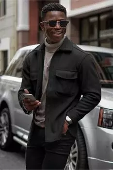 Мужская рубашка антрацит 5515 Madmext, серый