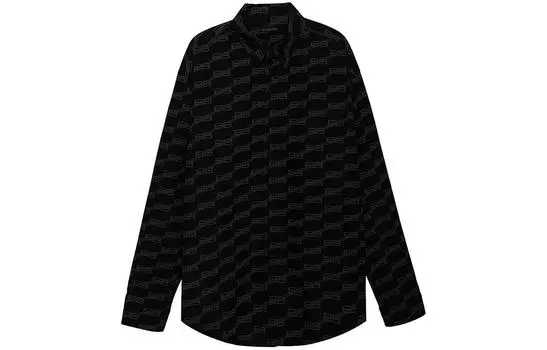 Рубашка мужская Balenciaga Monogram, черный