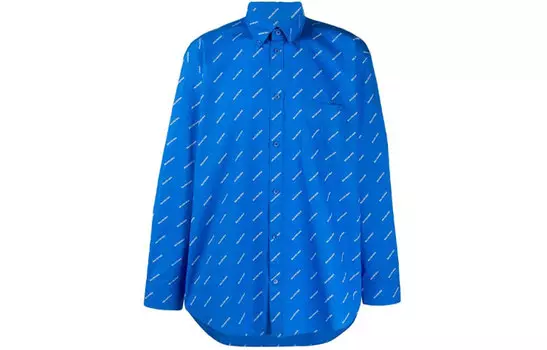 Мужская рубашка Balenciaga, синий