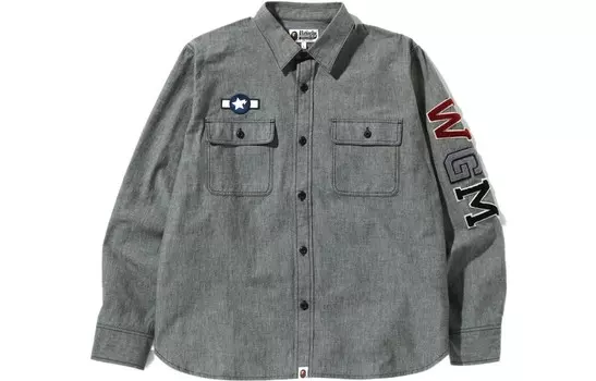 Мужская рубашка Bape A Bathing Ape, синий