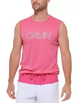 Мужская рубашка без рукавов Rainbow Collection в цвете Flambe Calvin Klein