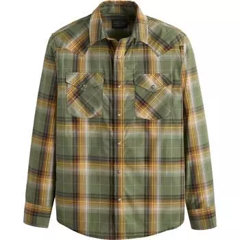 Мужская рубашка Bishop в зеленую/бронзовую клетку PENDLETON