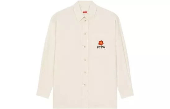 Мужская рубашка Boke Flower Series белого цвета Kenzo, белый