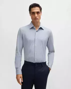 Мужская рубашка больших размеров Boss, синий
