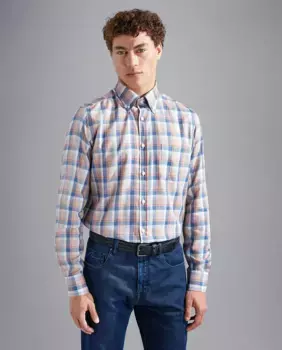 Мужская рубашка большого размера с длинным рукавом Paul & Shark, синий