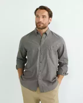 Мужская рубашка большого размера в спортивном стиле из ткани виела Dustin, коричневый