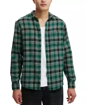 Мужская рубашка Boston с длинным рукавом COTTON ON, зеленый