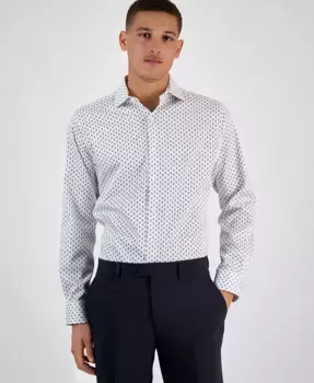 Мужская рубашка Bree Slim-Fit Stretch с лиственным принтом Bar III, мультиколор