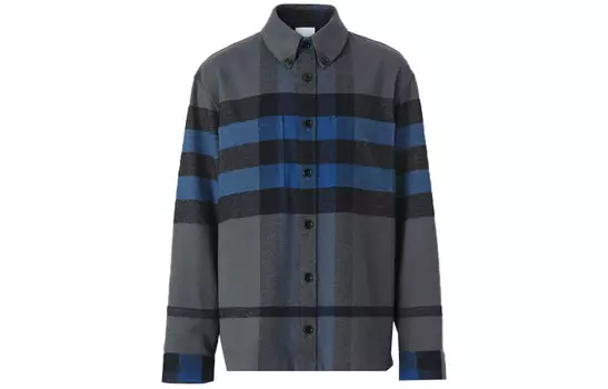 Мужская рубашка Burberry, цвет Black/Gray