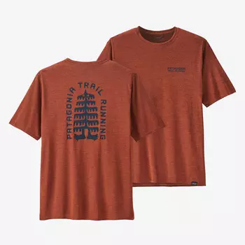 Мужская рубашка Capilene Cool на каждый день с рисунком - Lands Patagonia, цвет Tree Trotter: Burl Red X-Dye