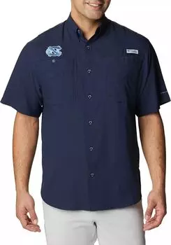Мужская рубашка Columbia Tar Heels North Carolina Tar Heels Carolina Blue Tamiami
